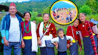 jungle man family celebrating sakela festival in the village close to their house || @junglefamily