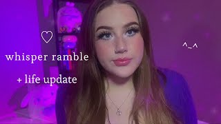 Asmr Whisper Ramble Life Update Inaudible Whispering And Face Brushing 