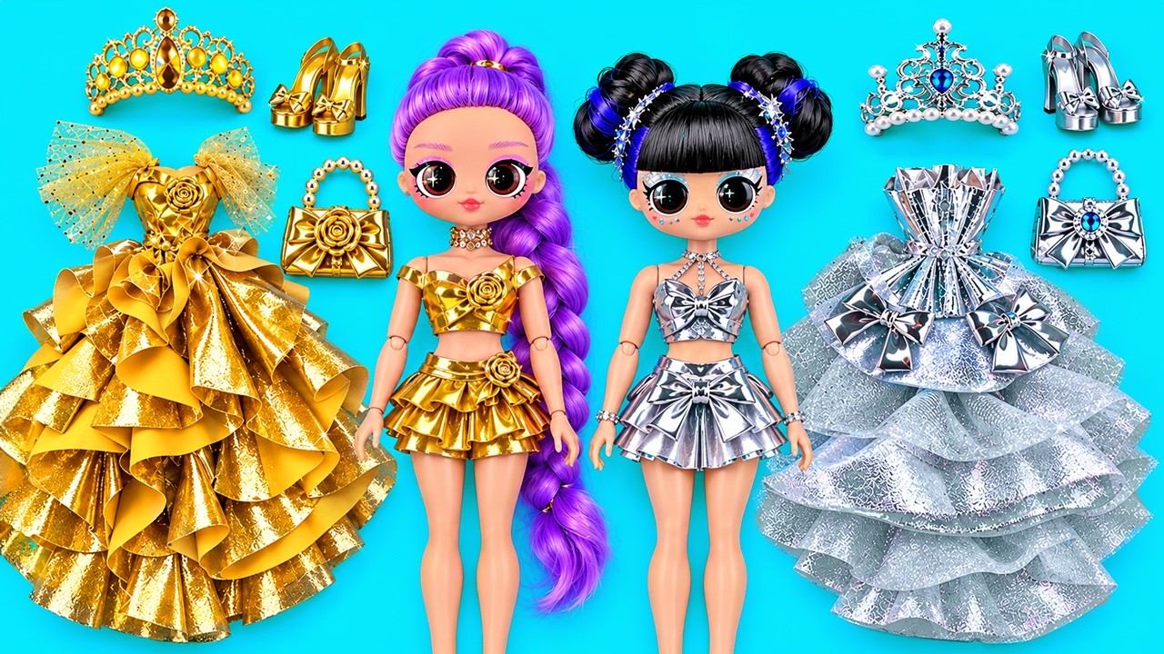 Gold vs Silver HUNTR/X Dolls! | KPop Demon Hunters Makeover - YouTube