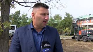U toku uređenje parka kod Doma zdravlja,18. septembar 2024. (RTV Bor)