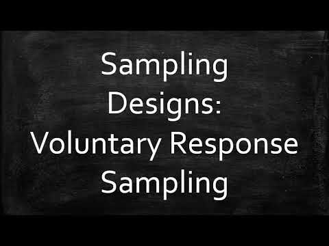Sampling Designs: Voluntary Response Sampling