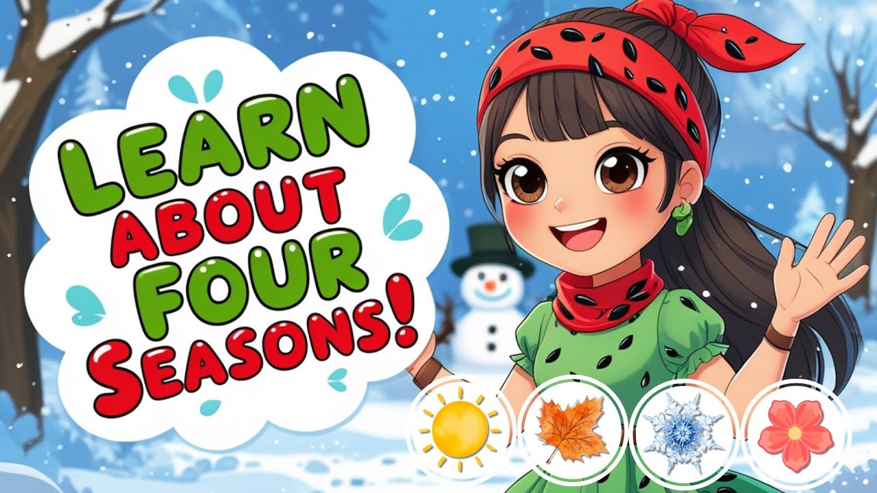 Дети изучают все времена года с мисс Мелон ❄️Зима, весна, лето, осень | Времена года для малышей