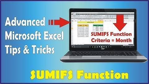 Advanced Microsoft Excel Tricks of SUMIFS Function | Criteria Month |