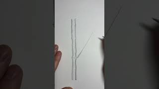 Simple pencil technique for drawing bamboo