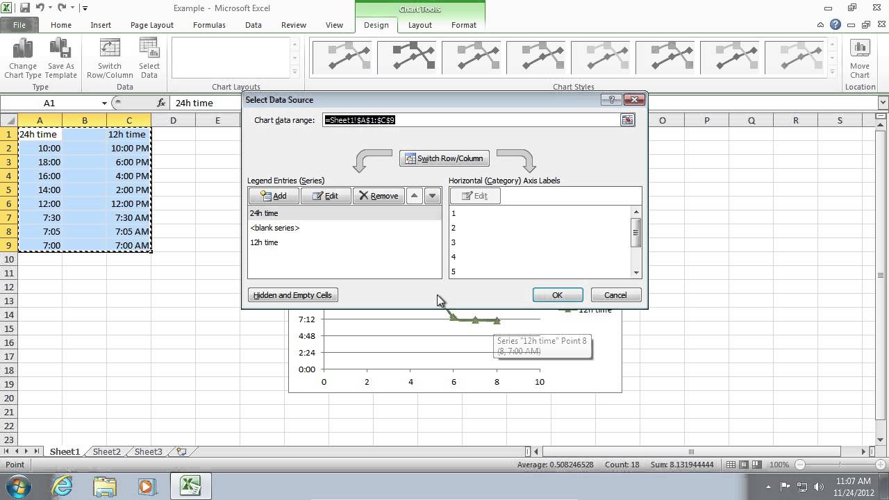 Excel Chart Axis Range