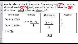 Unit 2 Acceleration Formula 18-19