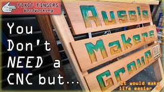 Freehand Router Wood & Resin Sign for the Aussie Makers Group!
