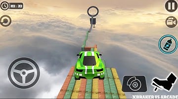 Impossible Stunt Car Tracks 3D | New Green Car Unlocked - Android GamePlay HD
