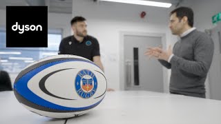 Tackling engineering on the rugby pitch: Dyson’s undergraduates pass their knowledge to Bath Rugby