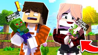 MINECRAFT pero ENCONTRAMOS MOBS BEBES ENEMIGOS 🤩 🍼 | SRGATO Y FLORCITA10