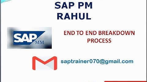 SAP PM Breakdown maintenance | SAP PM Tutorials