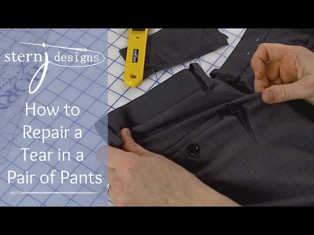 Tips for Clothing Repair with Patches : How to Patch Hole in Dress Pants 