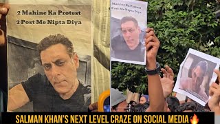Salman Khan Trending on Social Media After Three Banger Posts; Public With Posters at Jantar Mantar🔥