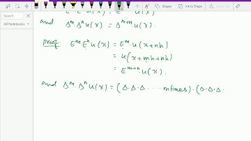 Numerical methods and analysis : - ( Algebraic properties of E and Delta ) - 26.