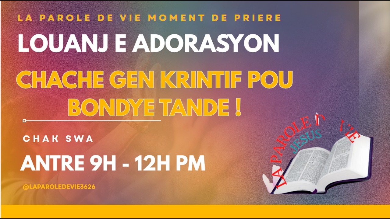 PRIYE AJENOU DEVAN  TWON PAPA NOU ANVANN DOMI 💕🙏💕