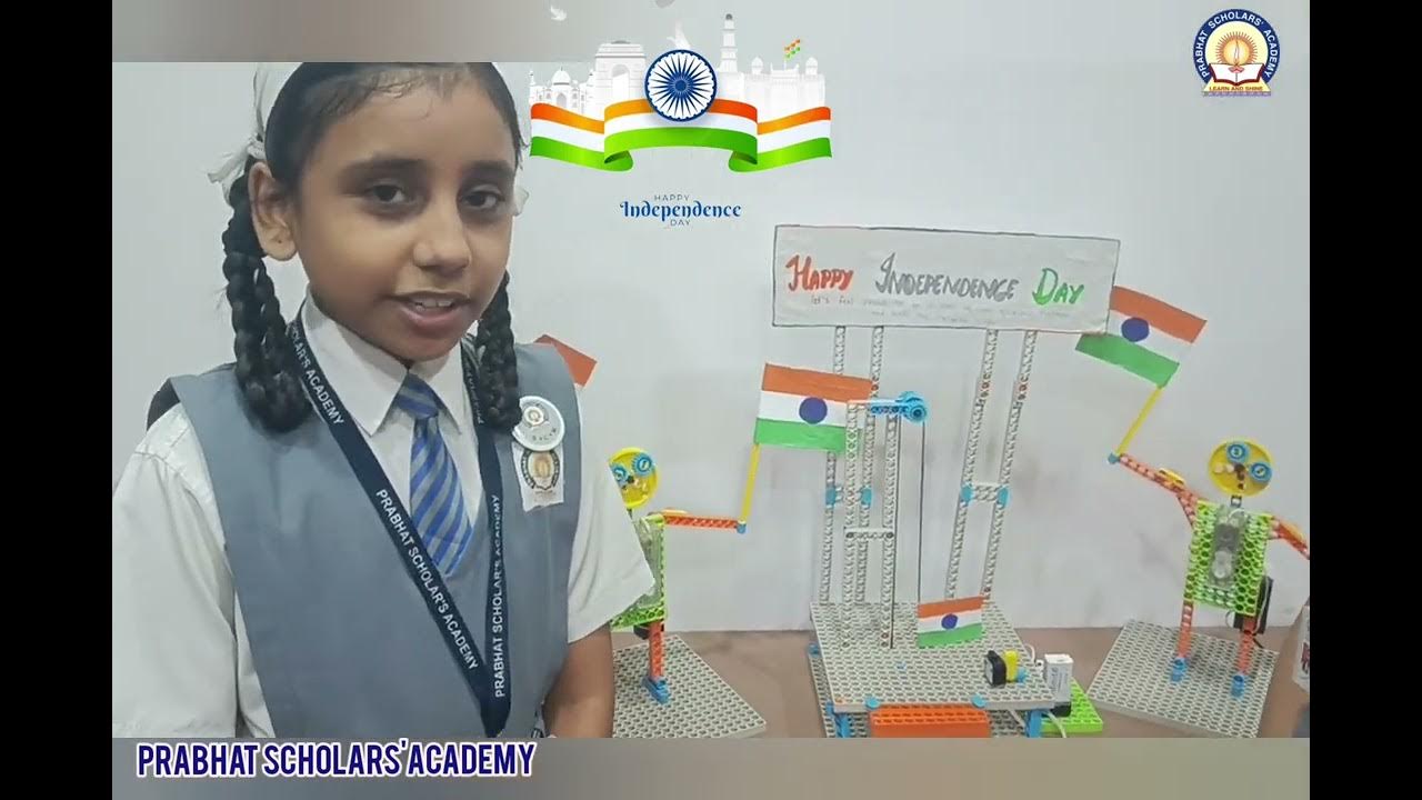 Students Make a Flag Hoisting Model Using Blix kits on Independence Day