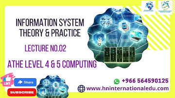 Information System Theory and Practice Lecture No. 2 ATHE Level 4 & 5 Diploma in Computing