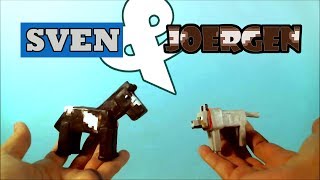 МАЙНКРАФТ из пластилина. Собака и лошадь. MINECRAFT horse and dog figurines. Joergen & Sven.