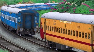 ICF UTKRISHT COUPLING ICF BLUE TRAIN | BUMPY RAILROAD | RAILWORKS | INDIAN TRAIN SIMULATOR GAMEPLAY