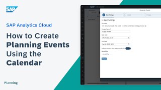 How to Create Planning Events Using the Calendar: SAP Analytics Cloud screenshot 4