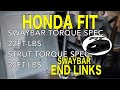 Honda fit sway bar end link replacement honda jazz