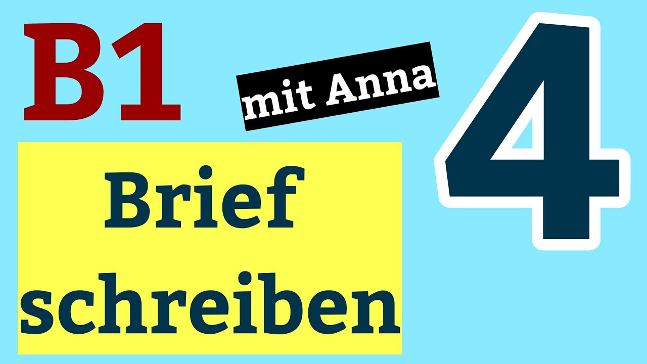 Update Lektion 4 - Deutsch lernen mit Anna - B1 - einen Brief schreiben