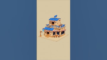 Aesthetic Ice Cream Shop in Blender 🍨 #blender #blender3d #greasepencil #toonshader #aesthetic