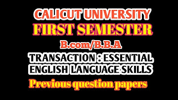 First semester Bcom/BBA TRANSACTION previous question papers
