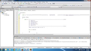 C++ Tutorial  1 (basic calculator)