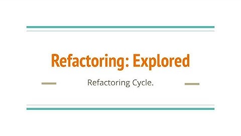 Refactoring: Explored - Episode 3 - Refactoring Cycle (Arabic)