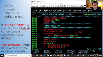 zOS (6) COBOL - How to Read Data from an Input File