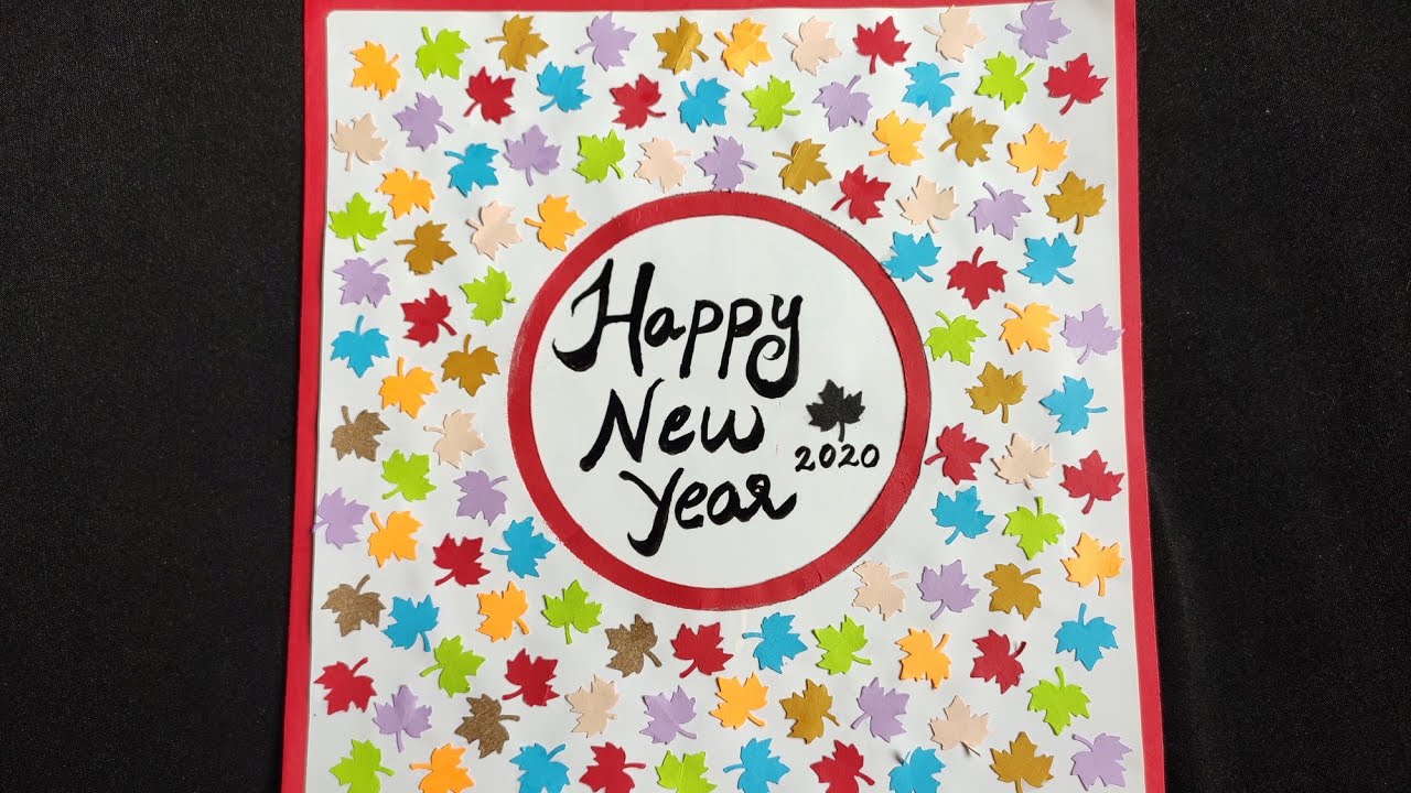 Happy new year card || how to make new year greeting card || kareems creative corner Beautiful Handmade Happy New Year Card Idea | DIY Greeting Card - YouTube