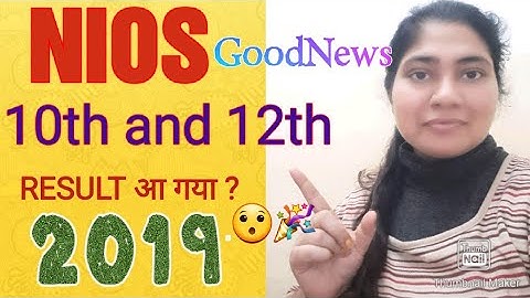 NIOS 10TH AND 12TH RESULT 2019//NIOS 10TH AND 12TH RESULT 2019 FOR OCTOBER #NIOS_RESULT2019