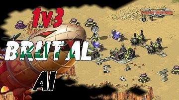 1v3 BRUTAL AI - Barley made it ( Command & Conquer - Yuris Revenge )