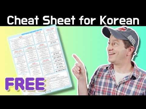 I created a Korean Sentence Endings CHEAT SHEET [1/8]