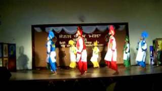 gndu campus bhangra team performing in youth fest 11 zonal competition