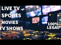 Live tv with sports movies and more  100 legal