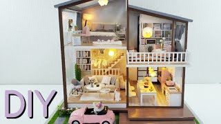 DIY miniature dollhouse kit/미니어처 하우스/ドールハウスキット作り/SLOW TIME/슬로우 타임♡