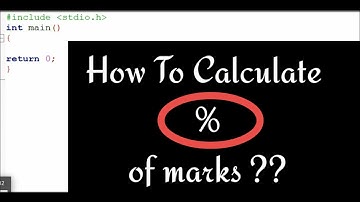 How to calculate percentage of marks || C program to calculate percentage ||