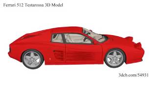 Ferrari 512 testarossa 3d model -