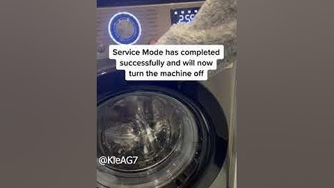 How to enter Service Mode or Test Mode on an LG Washing Machine