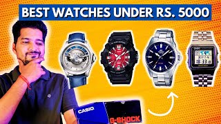 10 BEST Watches under ₹5000 ⚡in INDIA 2024 | Best watches in India for Rs.5000  Titan, Casio, Timex