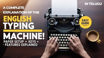 Complete Guide to the English Typing Machine #How to set the paper in typing machine properly
