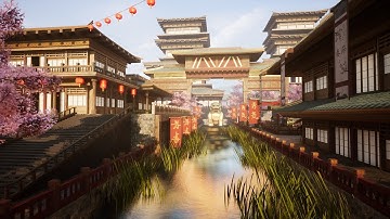 Unreal Engine 5 Modular Asian Medieval City