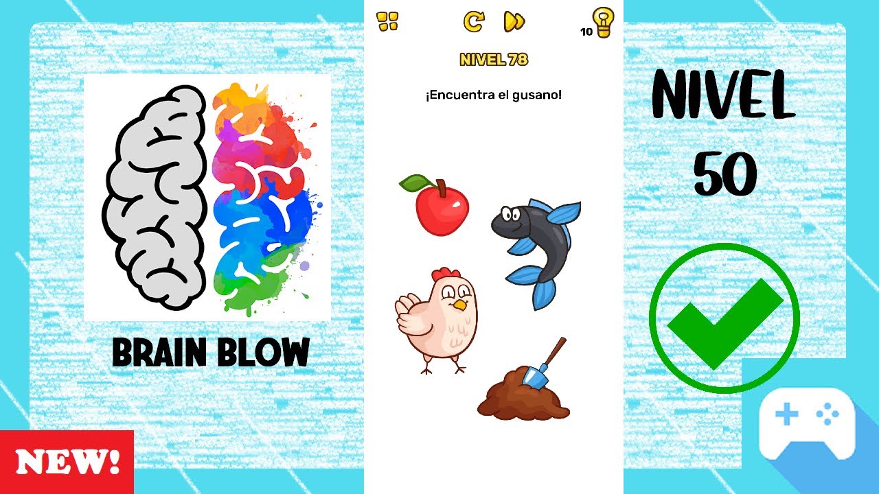 Brain Blow | Nivel 50 - ¡Encuentra el gusano! - YouTube