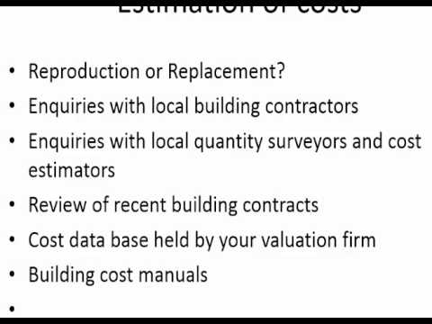 Propety Valuation 04: Cost Approach