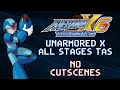 Unarmored X, All Stages [TAS] - No Cutscenes - Tweaked Mega Man X6 - Max Dash Speed