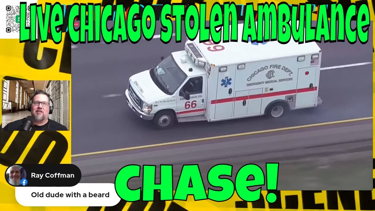 Live Stolen Ambulance Police Chase in Chicago - YouTube