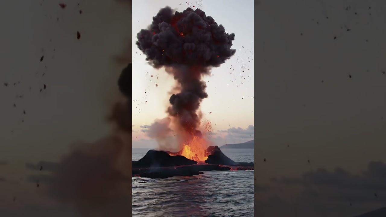 Birth of an Island 🌋🌊 #volcaniceruption #cruiselife