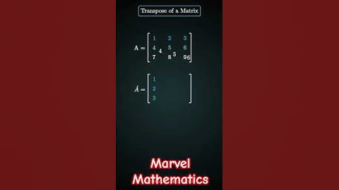 Transpose of Matrix in 10 Seconds #shorts #shortsfeed #viralreels